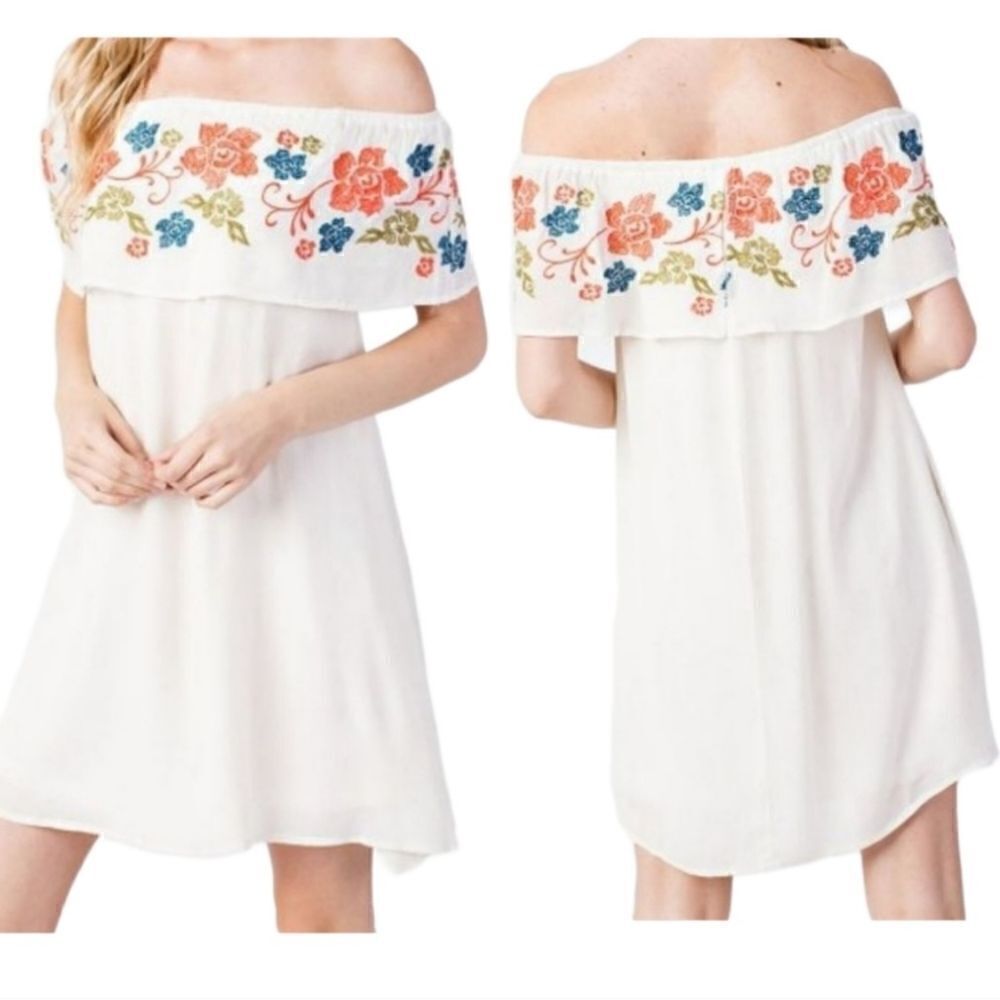 Mittoshop off shoulder floral dress Sz Small